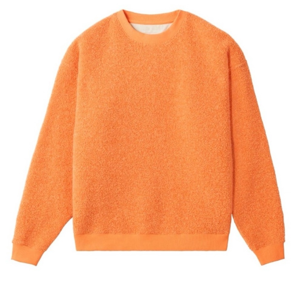 Outdoor Voices Megafleece Crewneck Sweatshirt Orange S Wool Blend Cozy